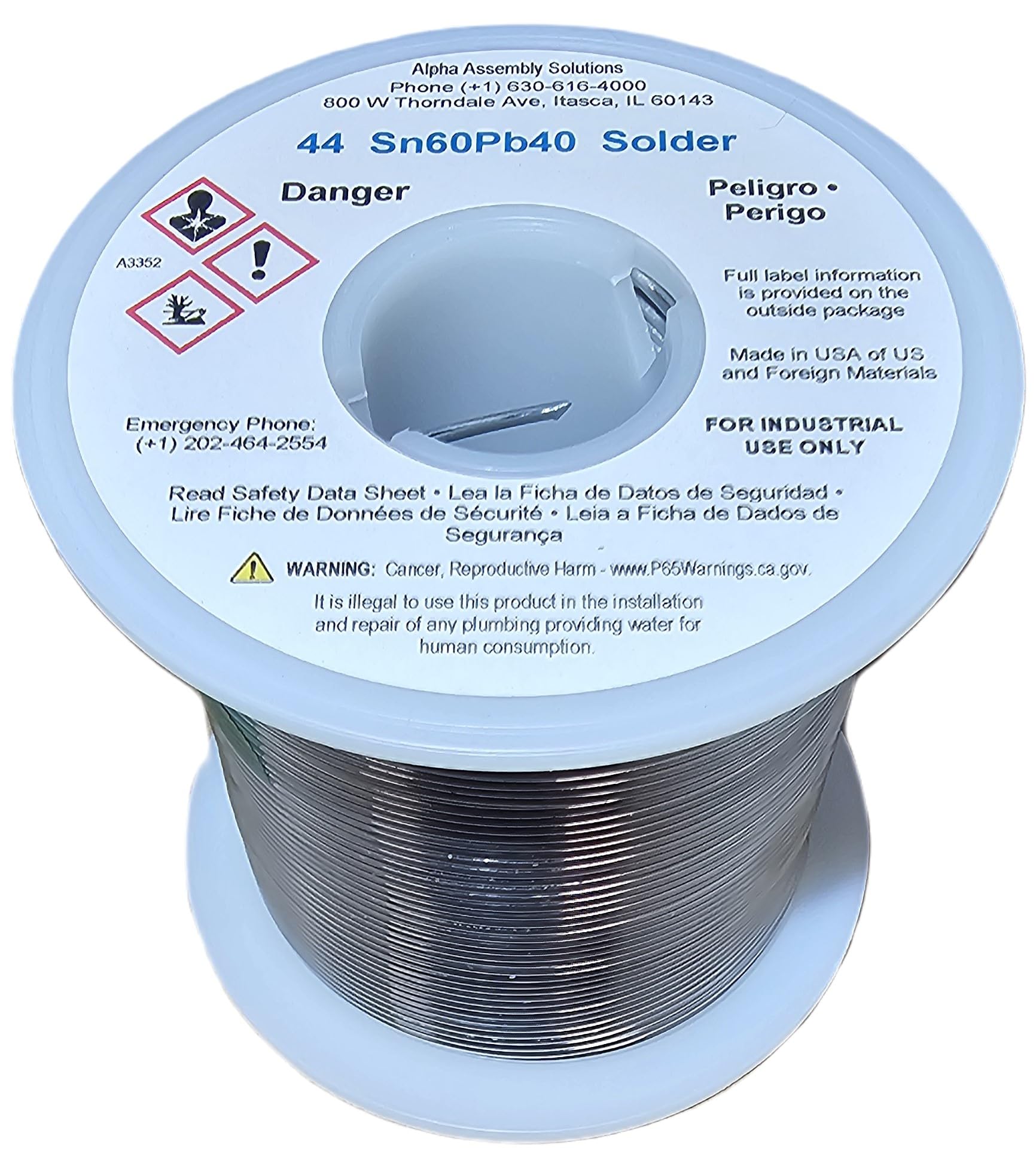 Kester Sn60Pb40 alloy label on packaging indicating composition.
