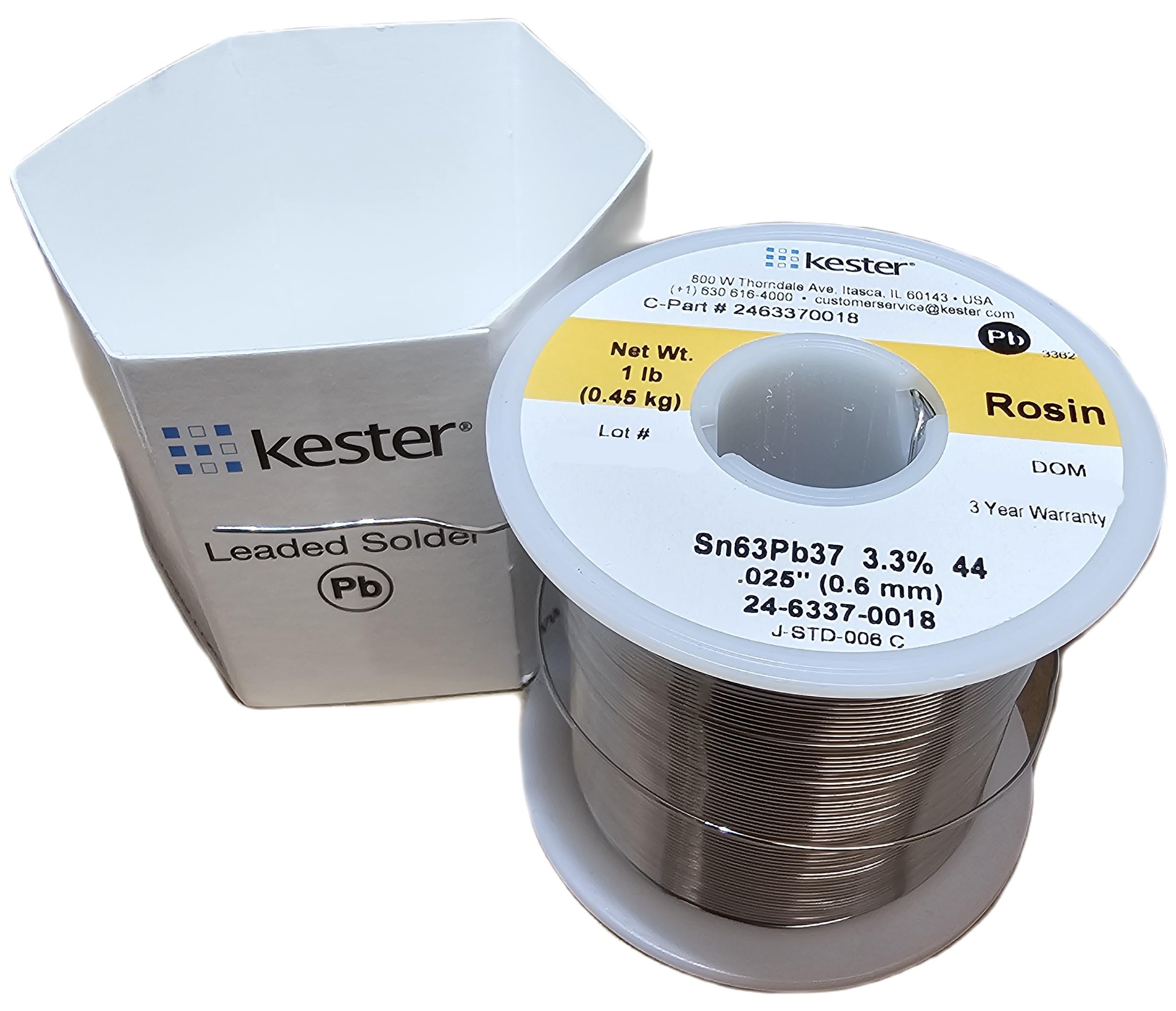 Closeup of 63/37 Sn/Pb alloy shows balanced flow for strong connections.