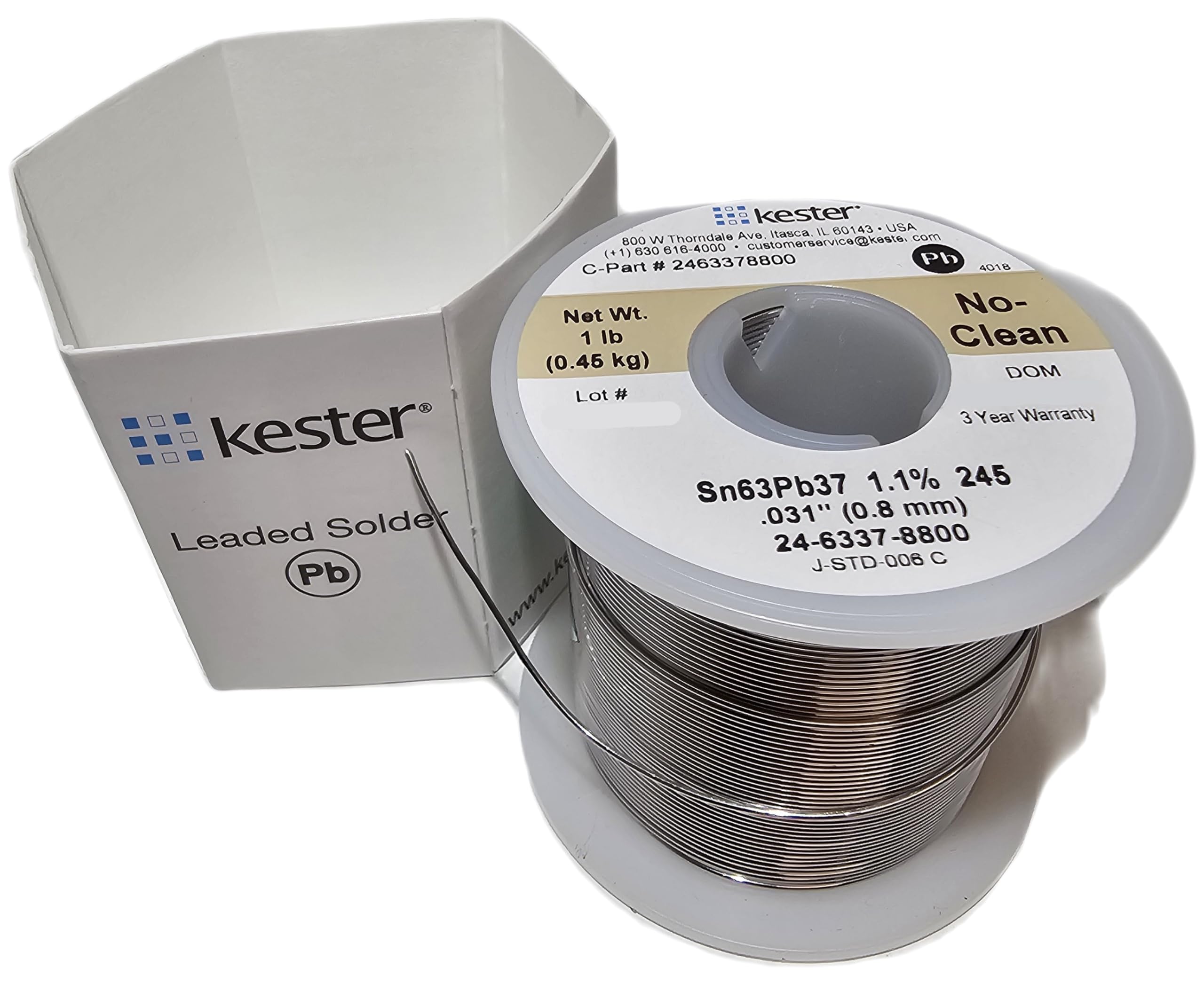 Kester activated rosin-core flux aiding reliable wetting on copper