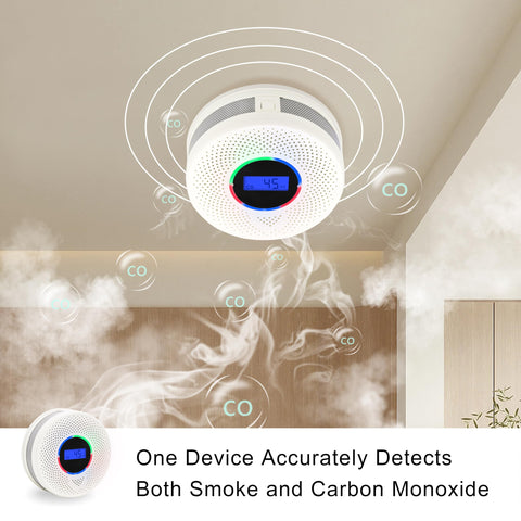 Kesymo detector LCD display reveals real-time CO levels and battery status