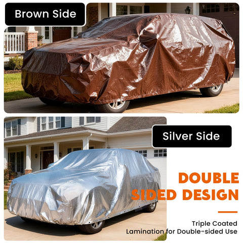 Keten tarp double-hemmed and heat-sealed for lasting durability.