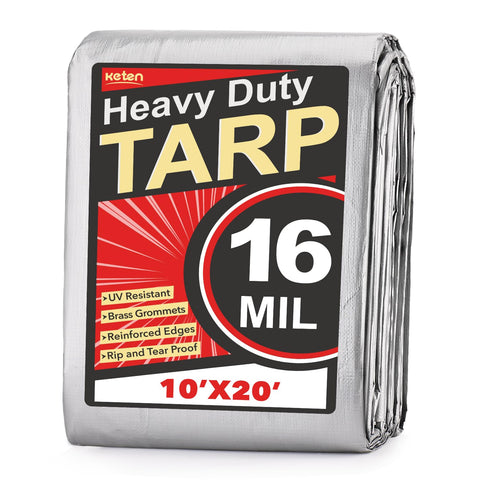 Keten tarp 10x20 waterproof cover protects outdoor gear from rain and moisture.