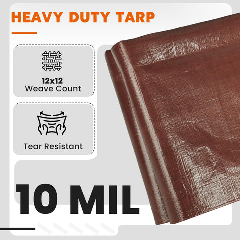 Keten tarp UV-blocking material shields items from sun damage.