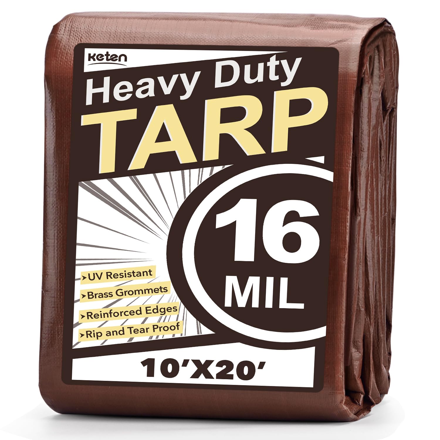 Keten tarps heavy-duty waterproof 10x20 shields gear from rain and sun when outdoor