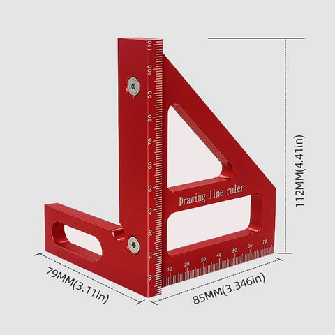 KETIPED 3D multi-angle ruler with 45/90° setup for accurate layout alignment.