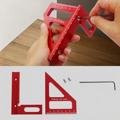 KETIPED aluminum alloy ruler with anodized surface for wear resistance in workshops.