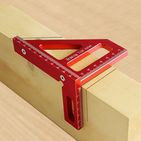 KETIPED 3D multi-angle ruler front view showing compact carpentry tool for precise layouts.