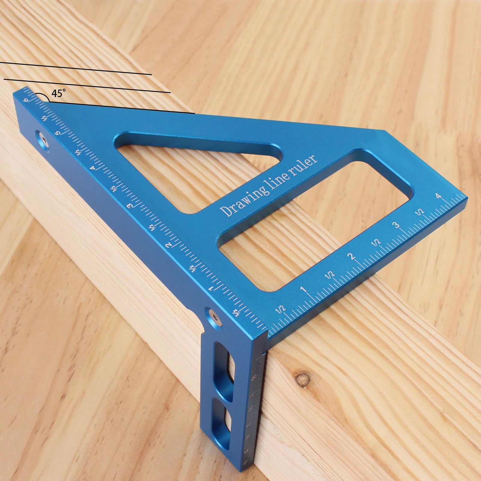 Ketiped 6-inch imperial 3D angle ruler corrosion-resistant aluminum body for long life.