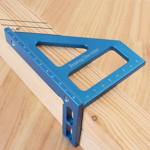 Ketiped 6-inch imperial 3D angle ruler corrosion-resistant aluminum body for long life.