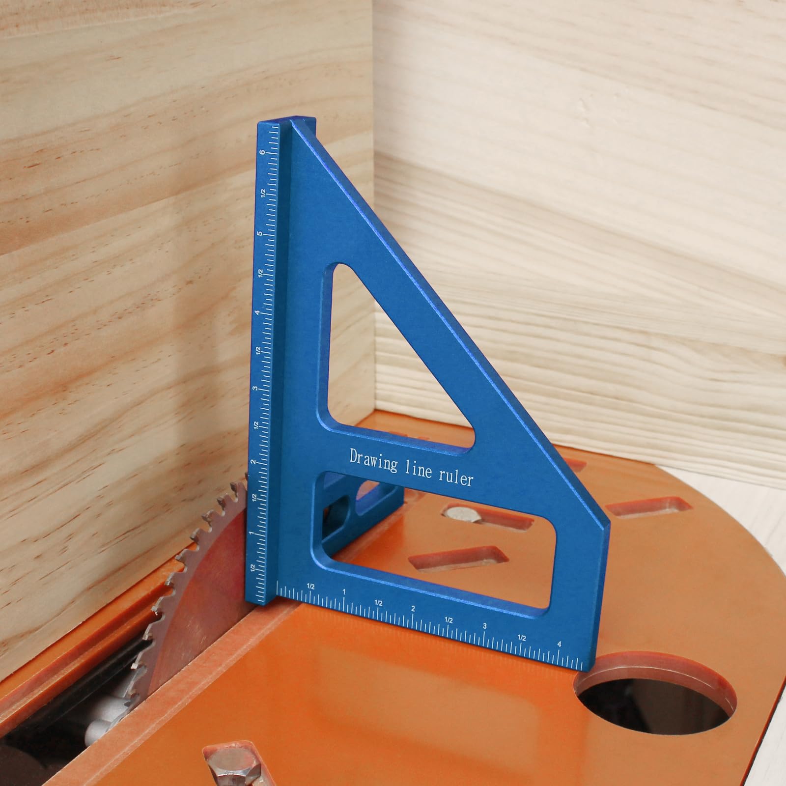 Ketiped 6-inch imperial 3D angle ruler product display demonstrating multi-angle measurement.