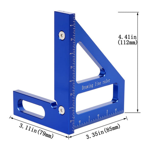 Ketiped aluminum alloy ruler demonstrates lightweight, durable construction for carpentry use.