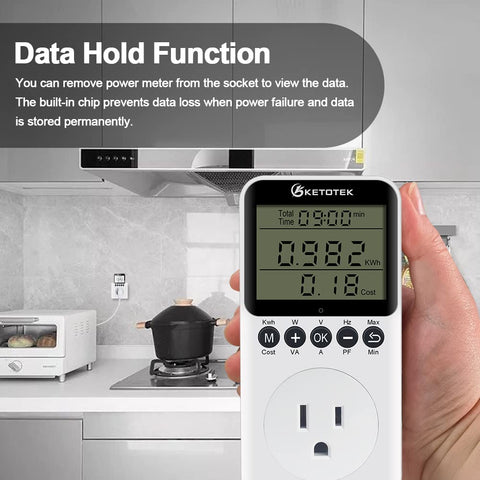 KETOTEK data storage power monitor preserves data during outages for review.