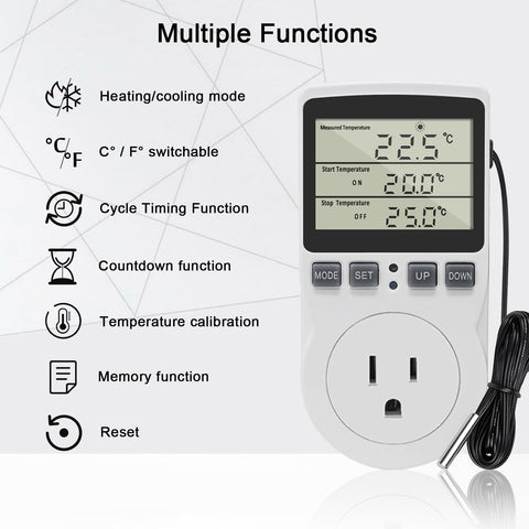 KETOTEK thermostat outlet control panel used for simple heating and cooling management