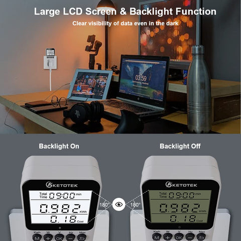 KETOTEK wide viewing angle LCD for easy readability from any angle.