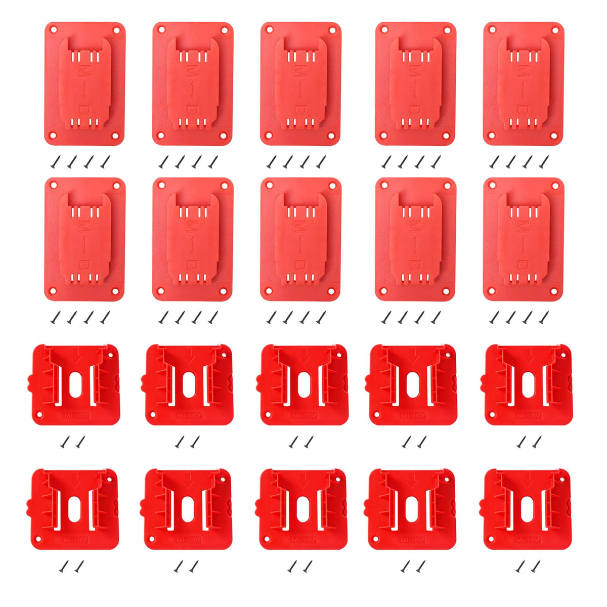 KETTKEL 20pas tool holders on wall mount for organized workshop tools