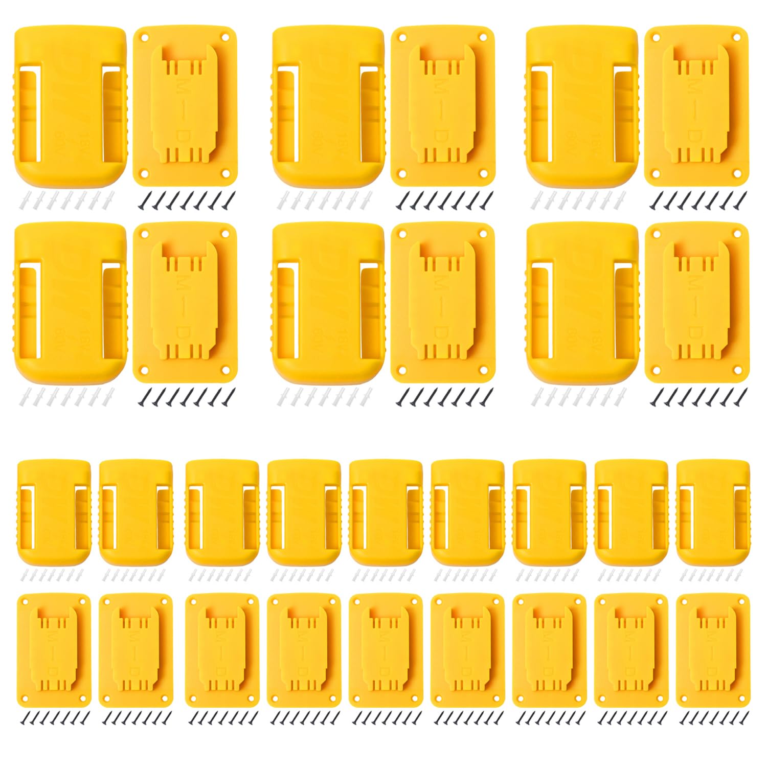 KETTKEL 30pas tool holder on wall mount keeps Dewalt tools organized