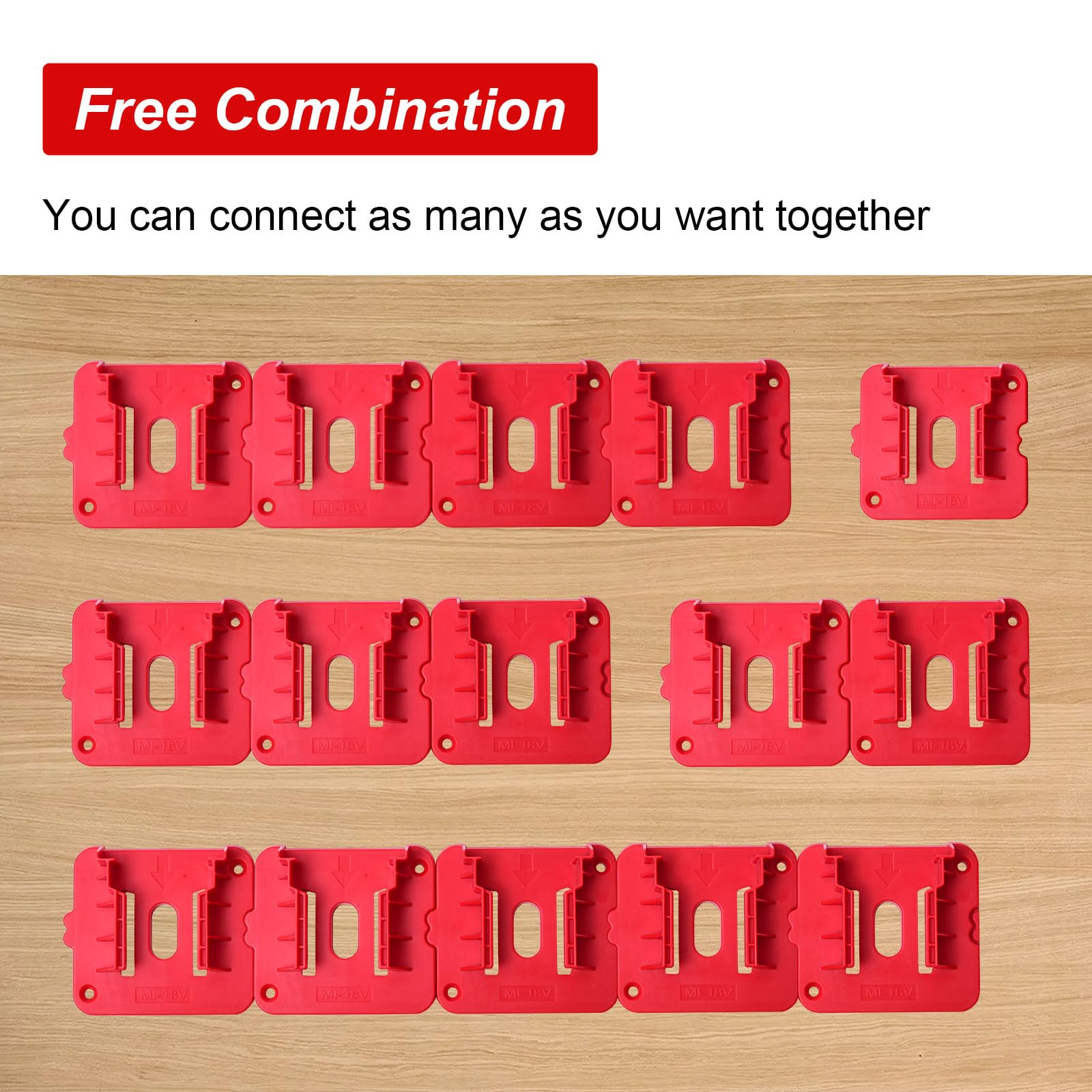 KETTKEL battery holders Milwaukee M18-compatible provide stable on-site battery racks