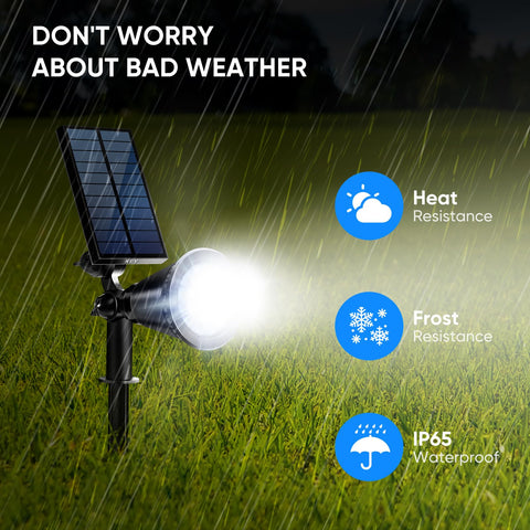 KEV two-pack solar lights ideal for driveways and patios