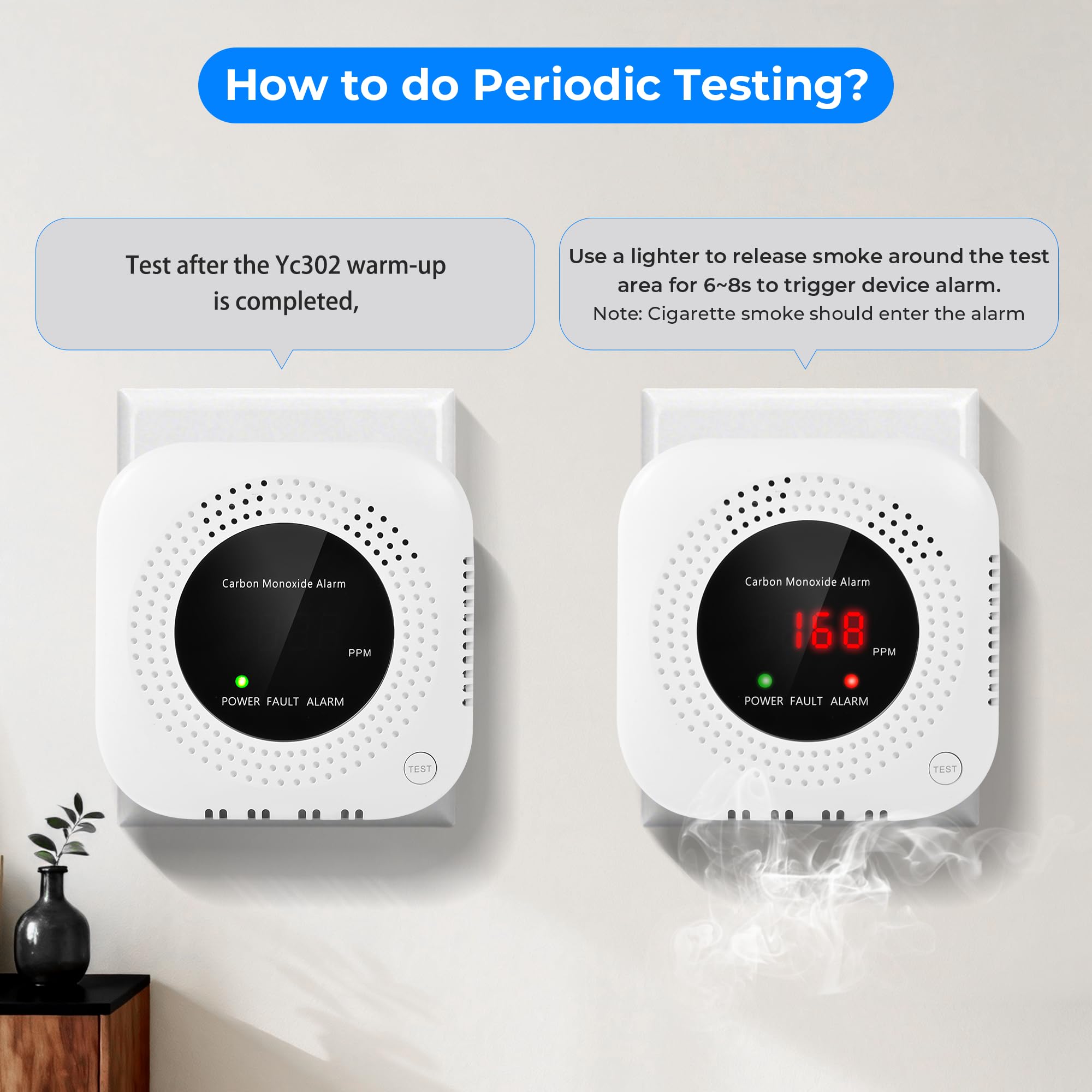 Kevinste plug-in CO detector enhances home safety.