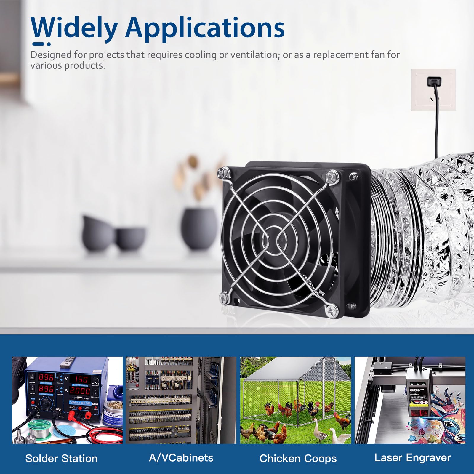 KEYFANCLUB soldering enclosure ventilation kit improves air movement during projects.