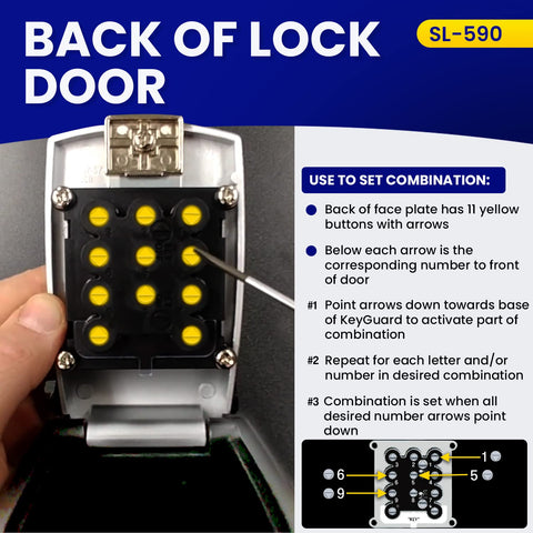 KeyGuard SL-590 durable metal body withstands outdoor conditions.