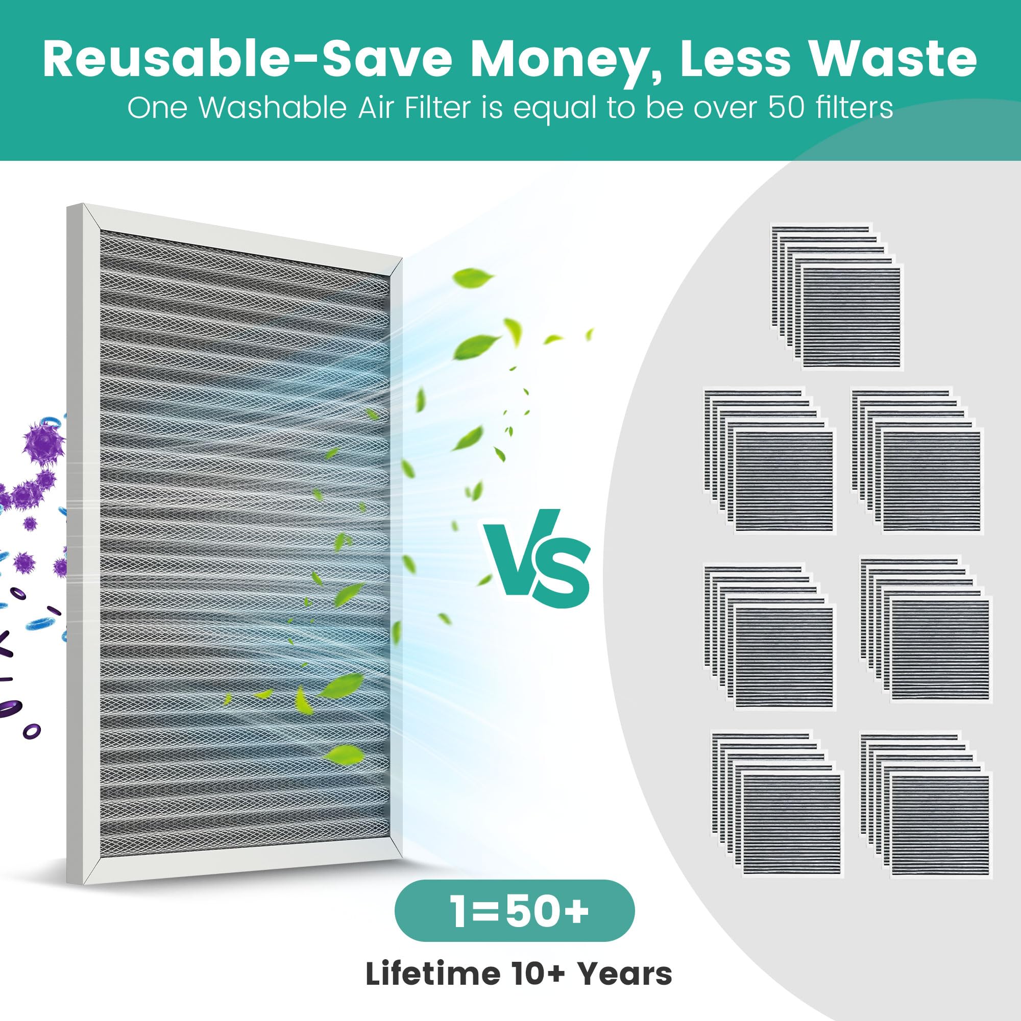 Keyingxuan filter being washed; reusable design reduces waste