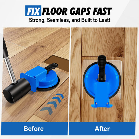 Keymarx Floor Gap Fixer suction cup 46-inch demonstrates strong hold across laminate, vinyl, and wood.