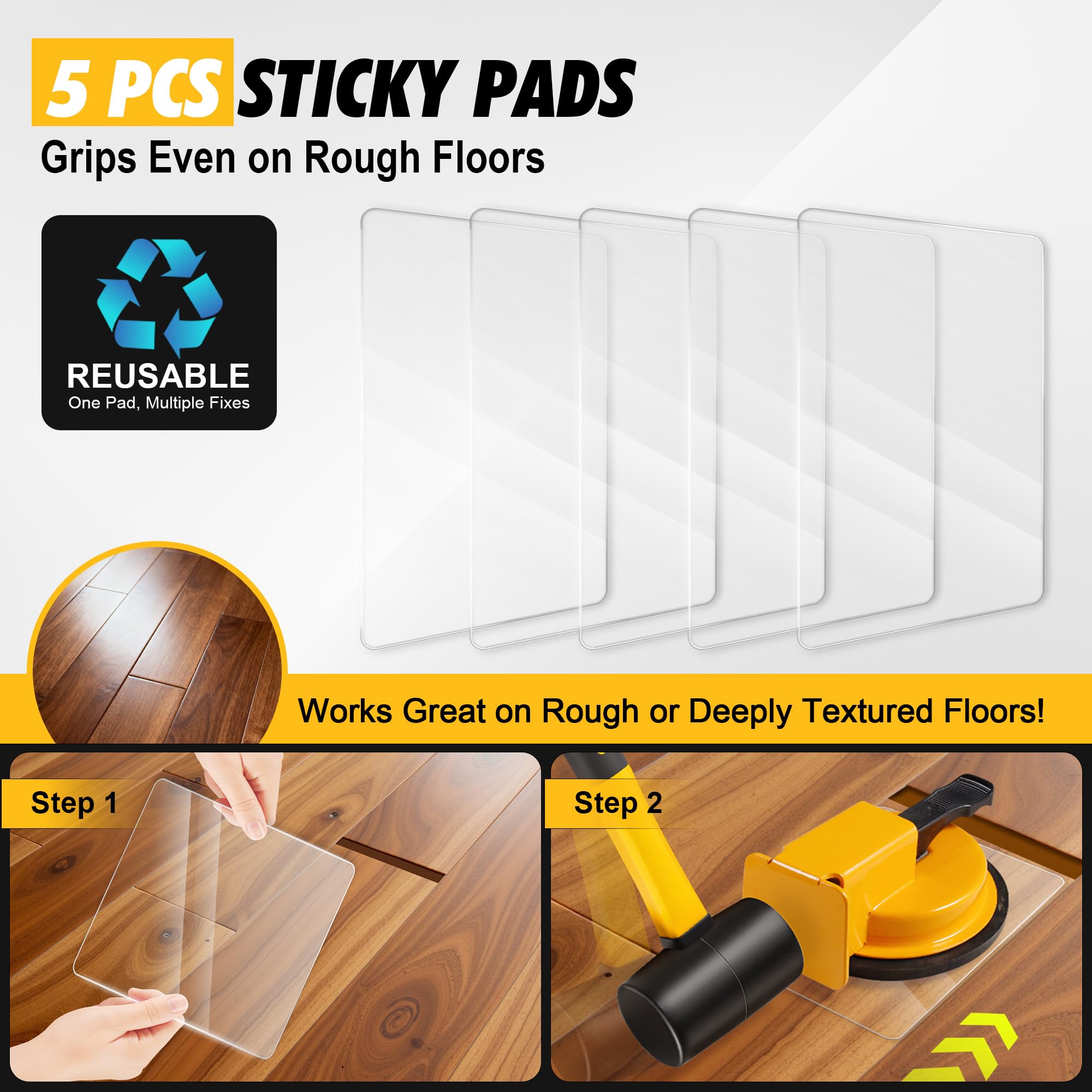 Keymarx Floor Gap Fixer suction cup close-up showing secure grip on textured flooring.