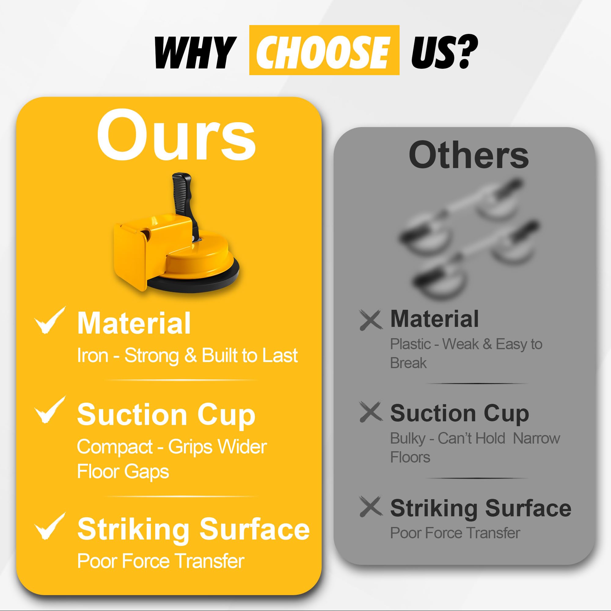 Keymarx Floor Gap Fixer durable iron body supports long-term floor maintenance.