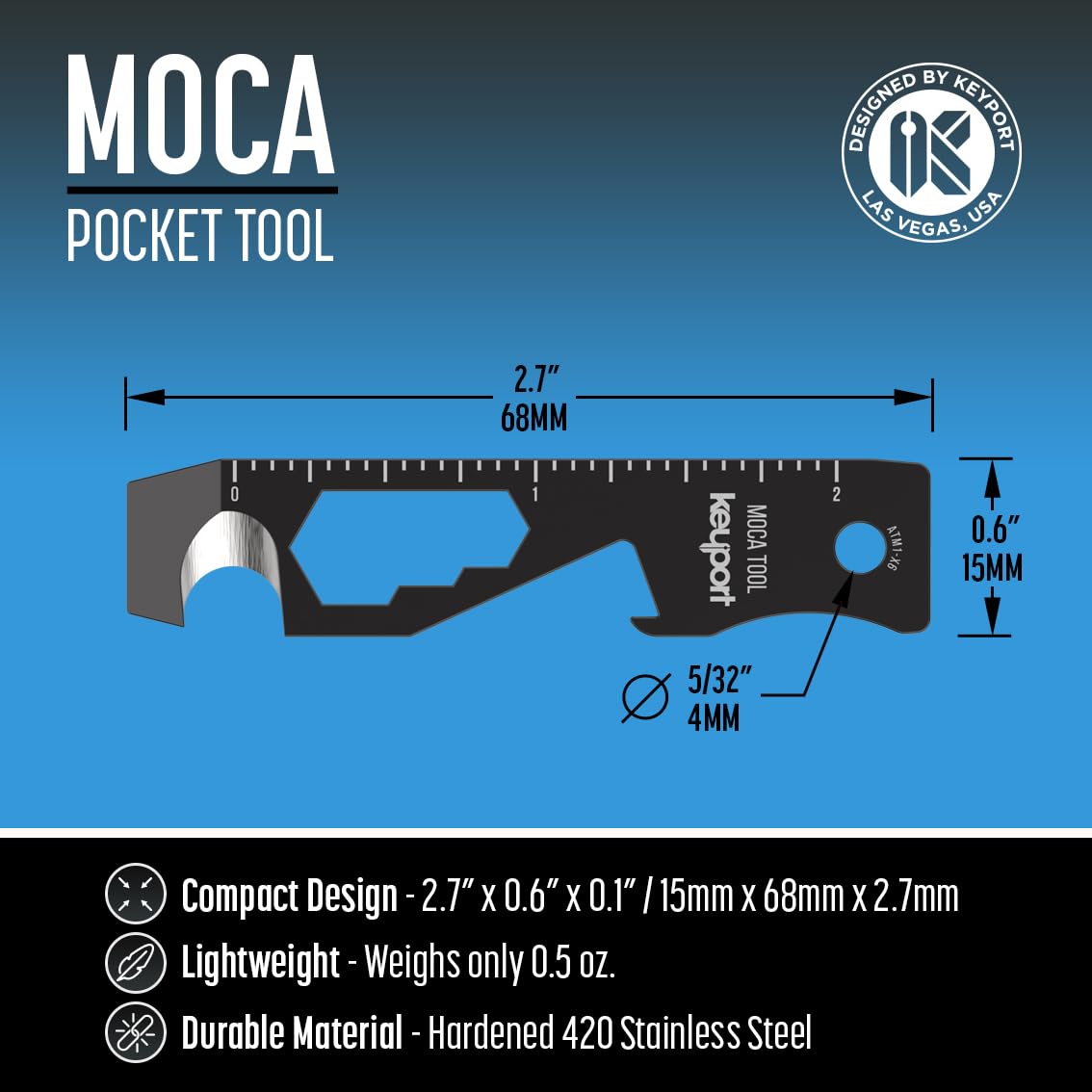 Keyport MOCA hex bit driver adds versatile fastener support.