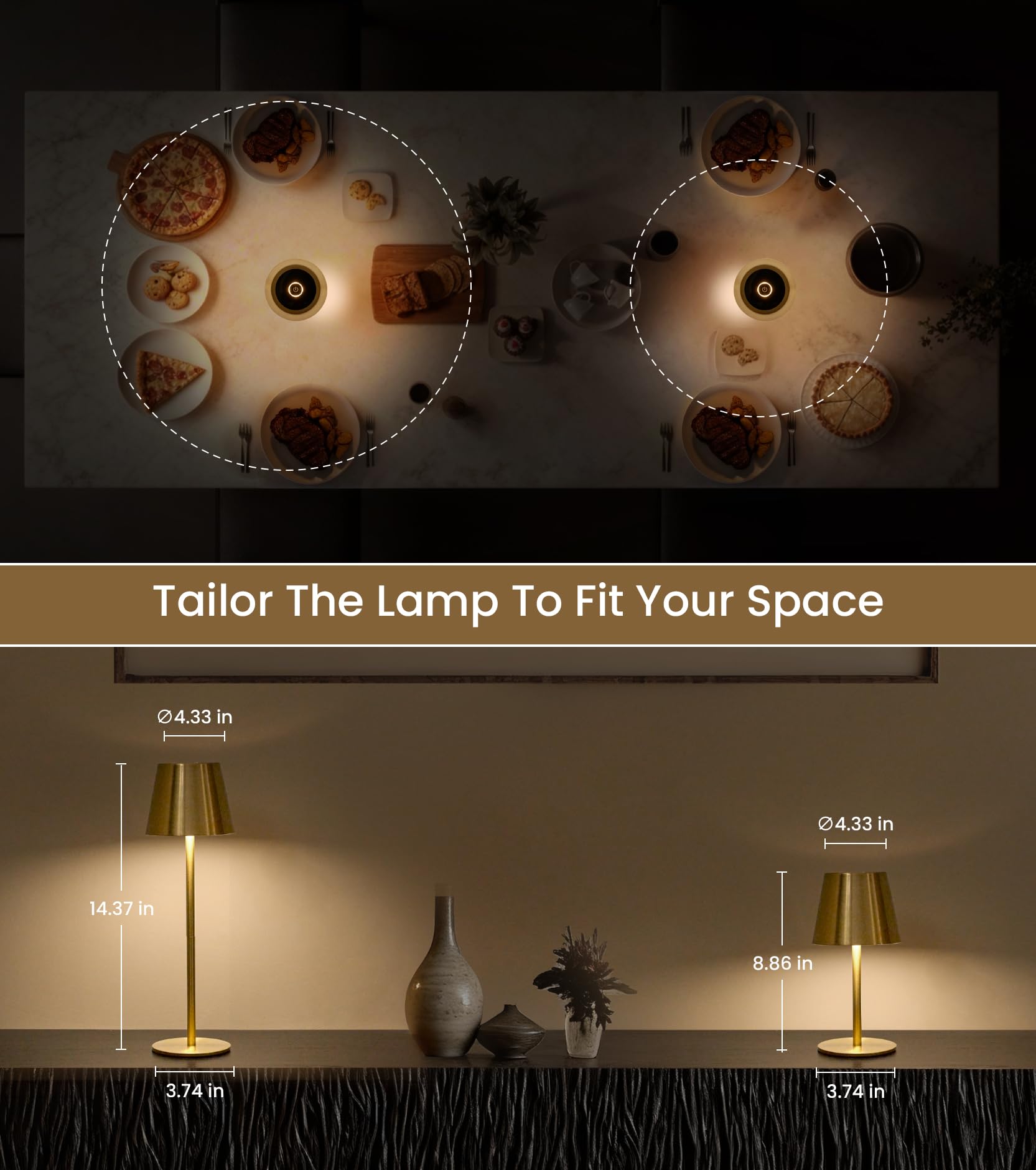 Keysays anti-slip pads keep the lamp stable on any surface