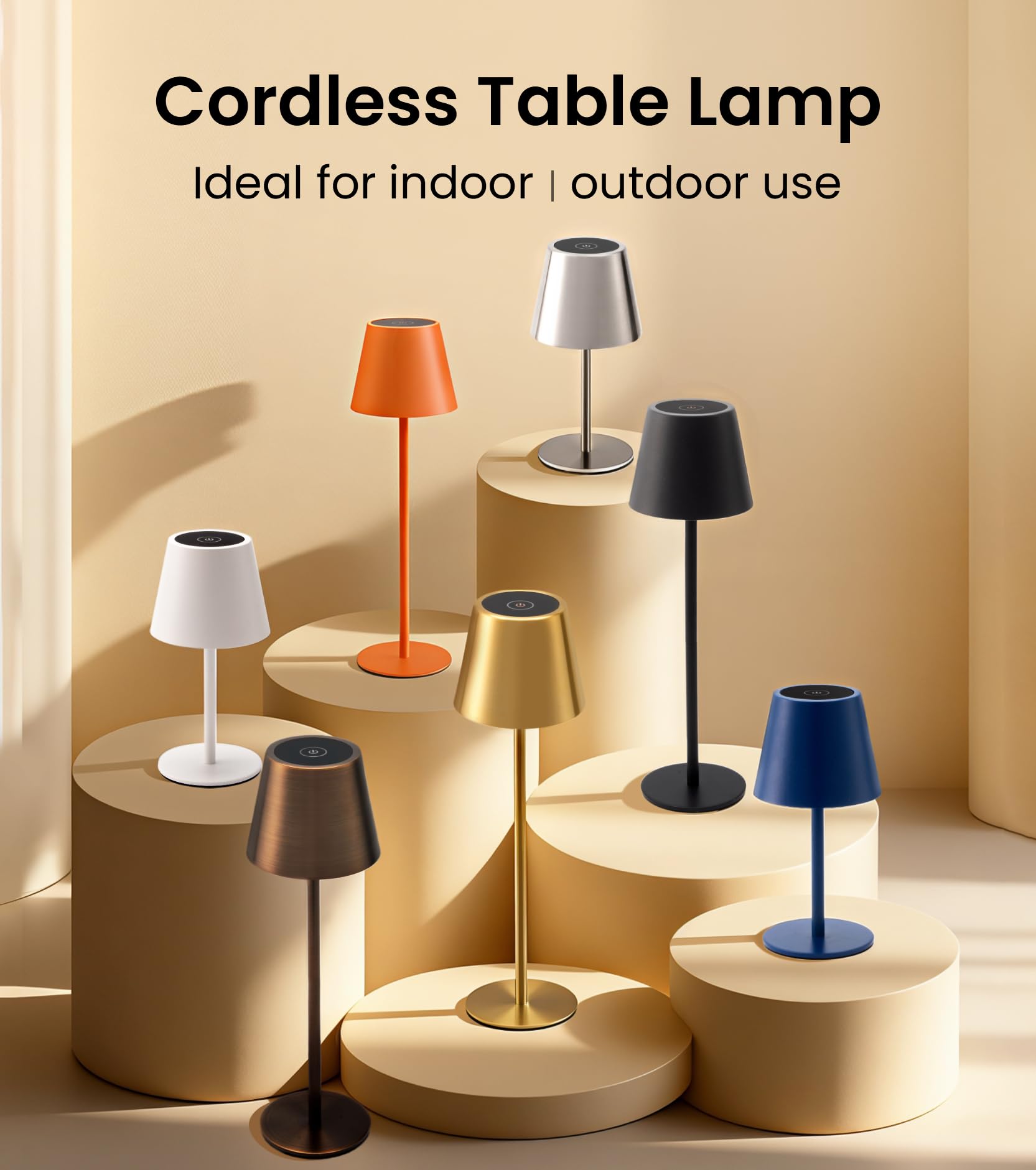 Keysays cordless table lamp remembers last brightness setting.