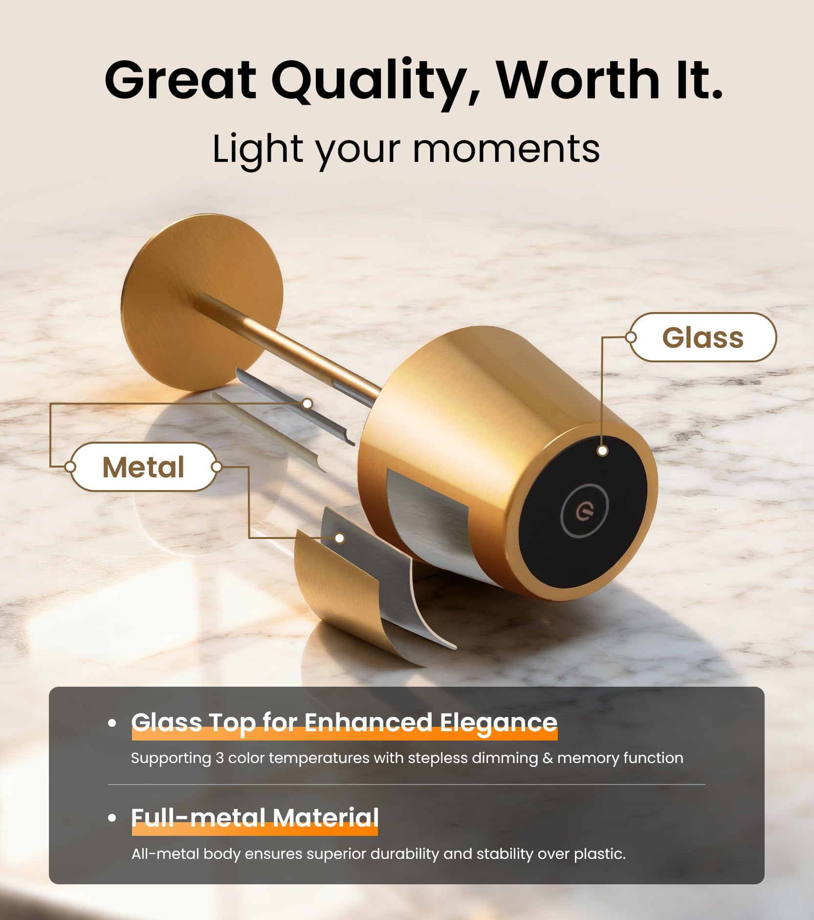 Keysays memory function recalls last brightness for instant comfort