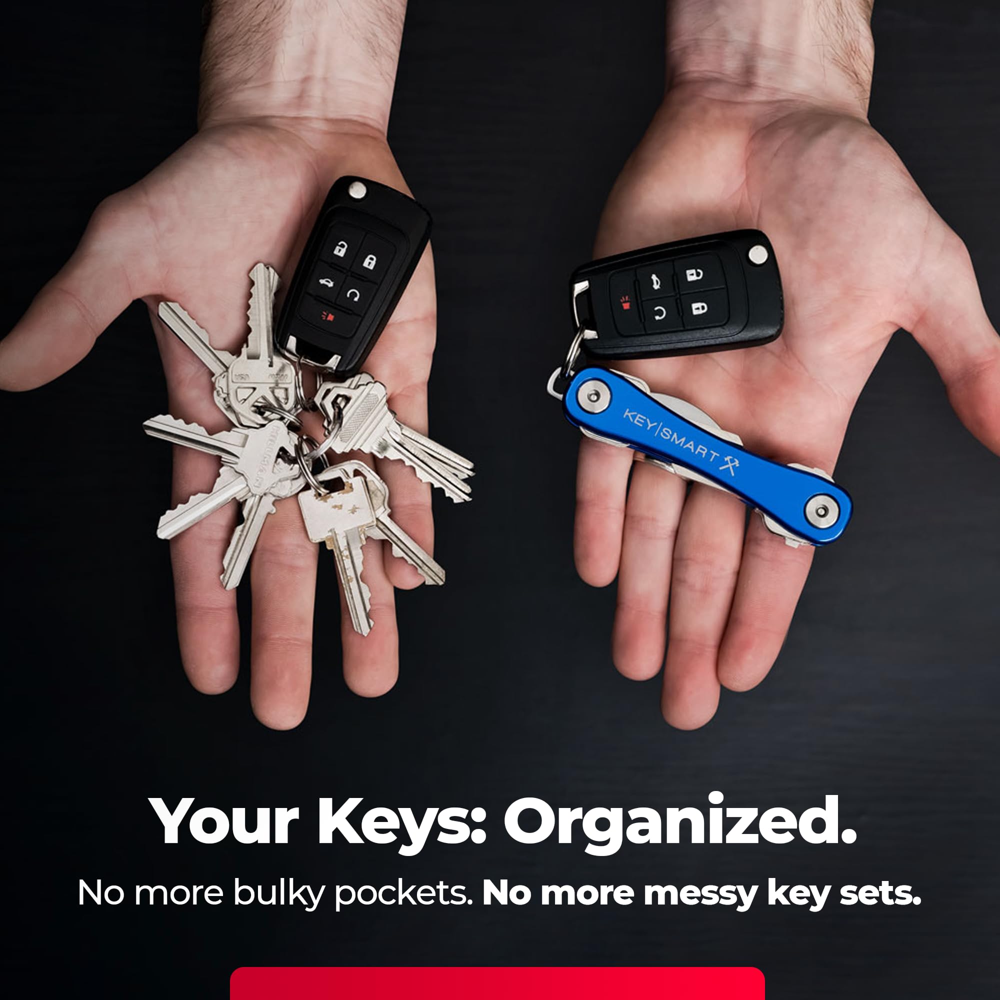 KeySmart Rugged works with Quick Release Keychain and NanoPliers for enhanced versatility