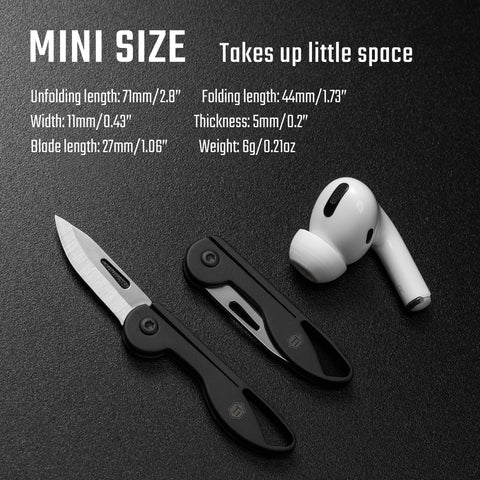 KeyUnity KK05BK folding action offers quick deployment in camping or hobbies.