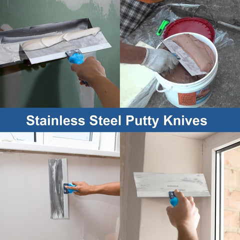 KEZERS professional drywall kit supports finishing, repair, and cleanup