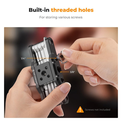 K&F CONCEPT aluminum alloy wrenches, durable portable tool for quick fixes.