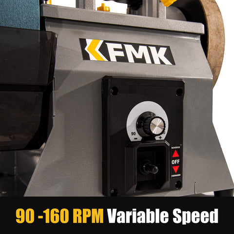 KFMK adjustable jig support enables horizontal or vertical sharpening.