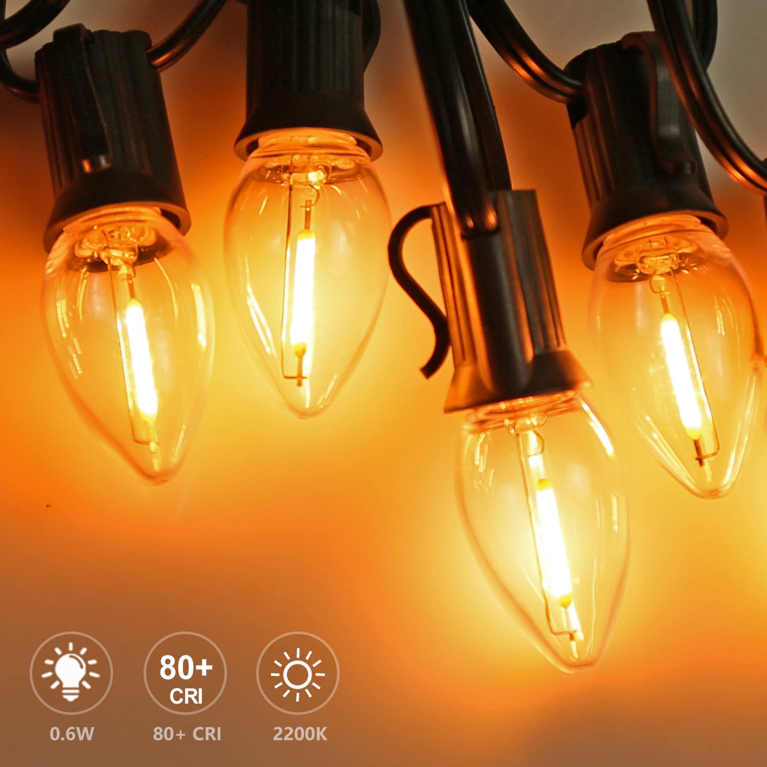KGC C7 LED bulbs ideal for outdoor patio and garden decoration