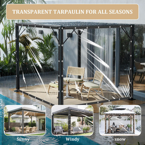 KGOSAUO clear tarp fits greenhouses, patios, and other outdoor projects.