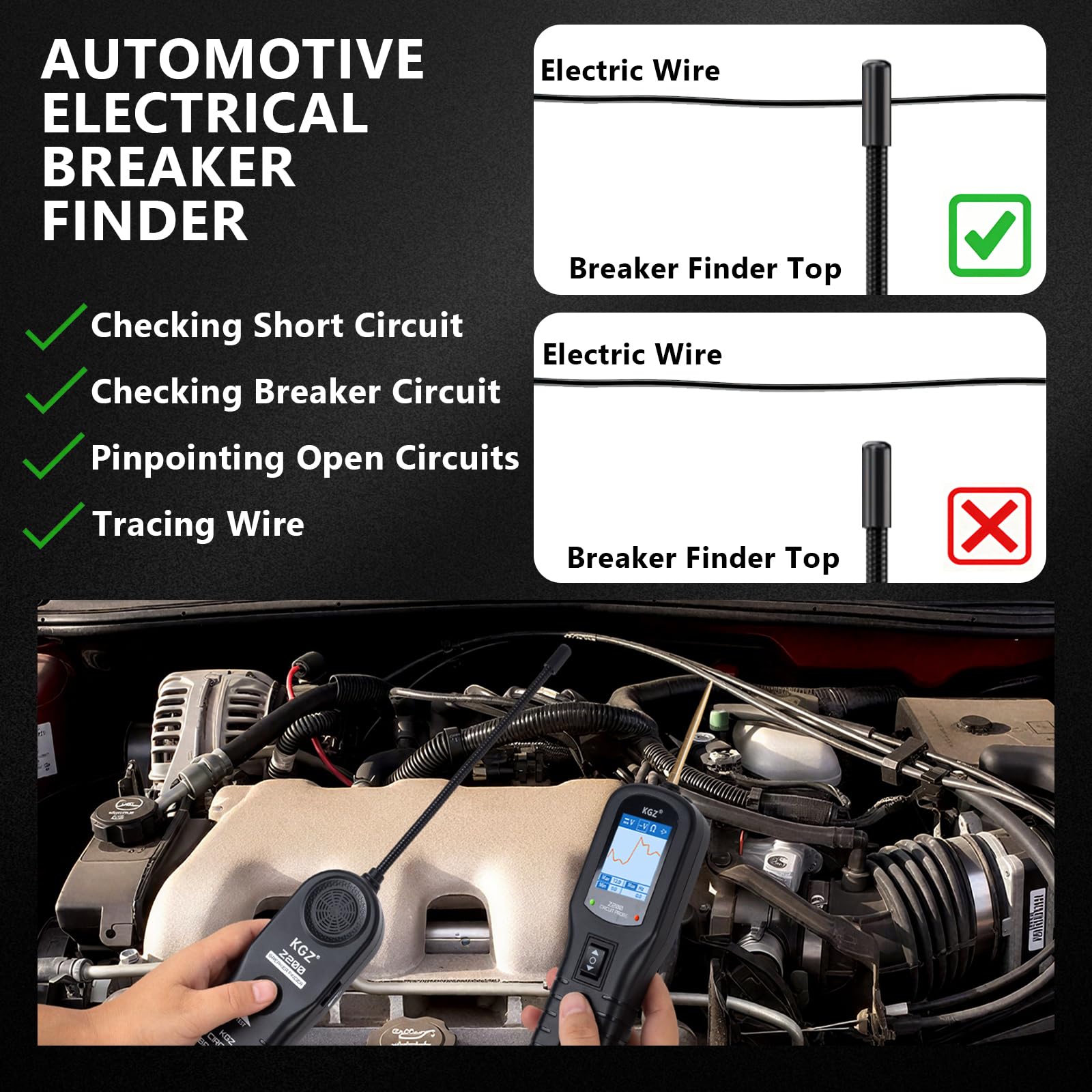 KGZ Z200 activator switch powering vehicle components during tests