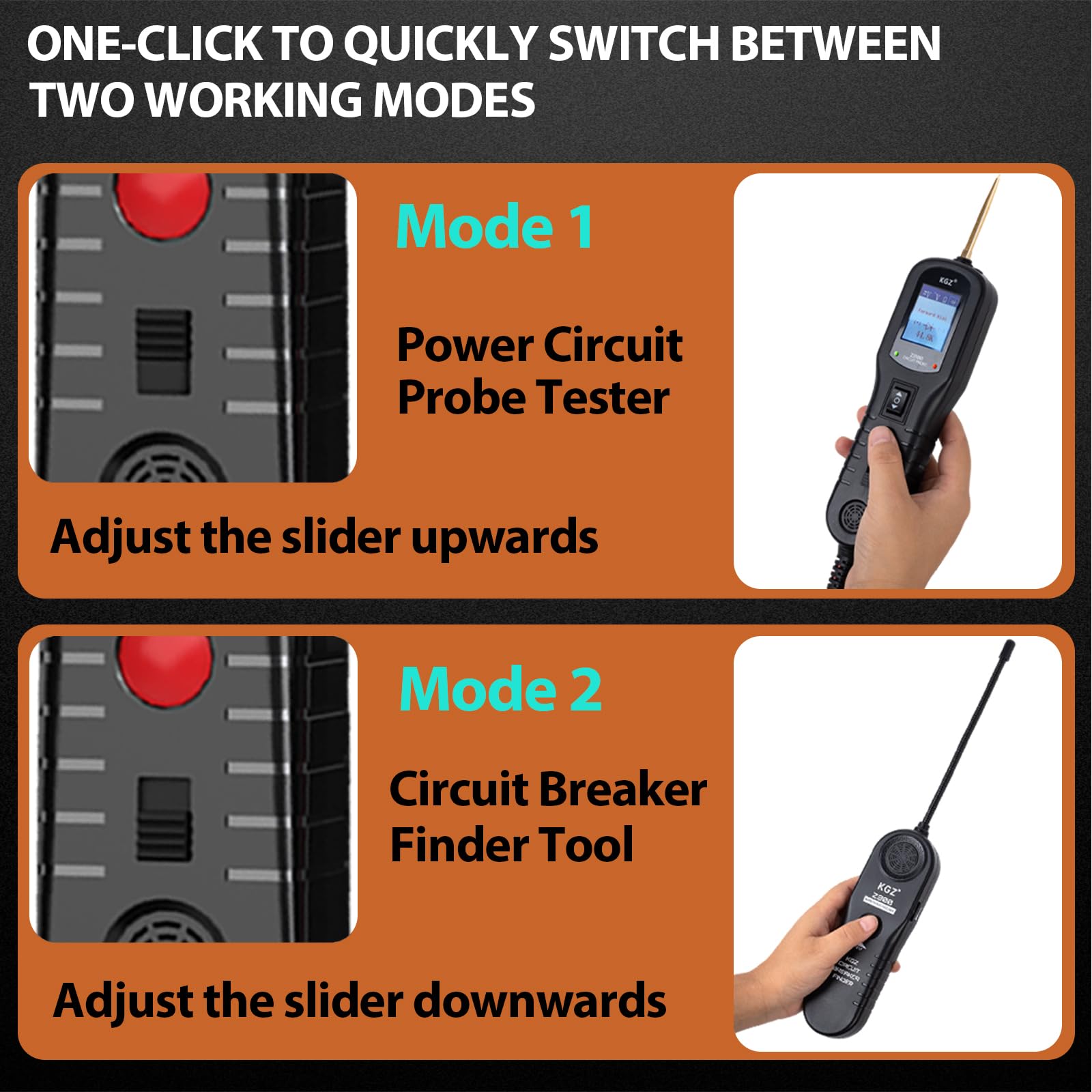 KGZ Z200 quick-diagnostic mode UI speeds fault location