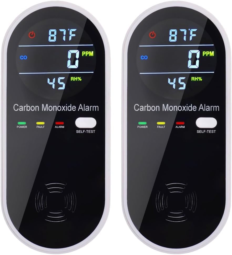 KH Alert 3 in 1 CO detector with LCD readout for quick CO level checks