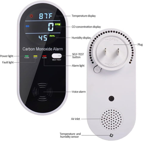 KH Alert portable CO detector for travel fits in a bag and alerts on the go