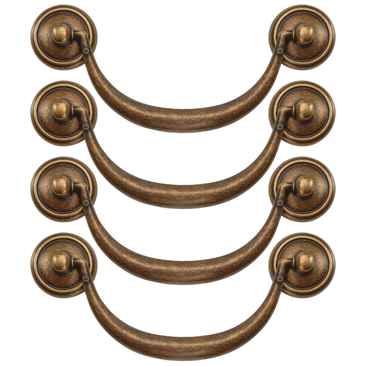 KH866 vintage bail pull with flower design for an easy drawer update with included screws.