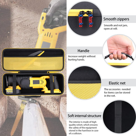 Khanka Dewalt DCS380 case interior velvet lining protects the saw