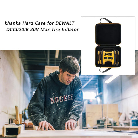 Khanka lightweight case design for Dewalt DCC020IB inflator carrying and transport.
