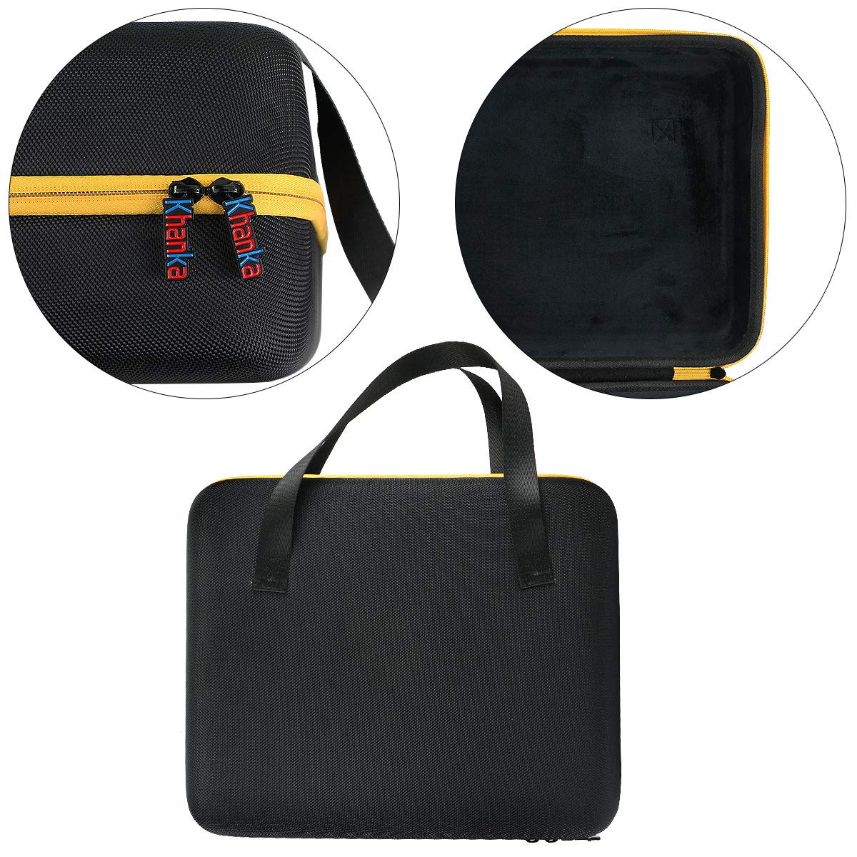 Khanka case zipper opening around Dewalt DCC020IB inflator, easy access during work.