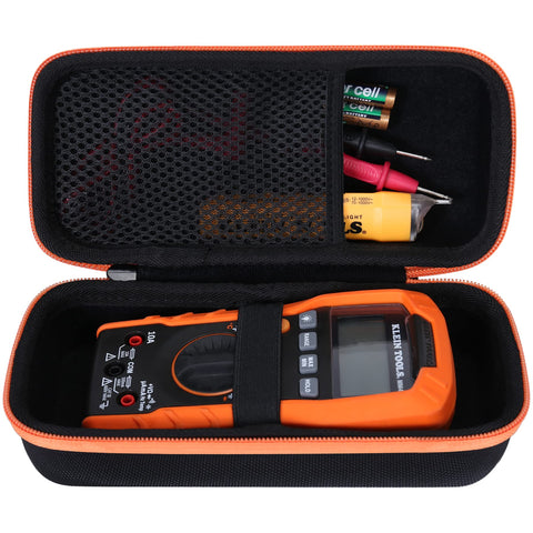 Khanka Klein Tools MM400 case interior lined with velvet protects the meter.