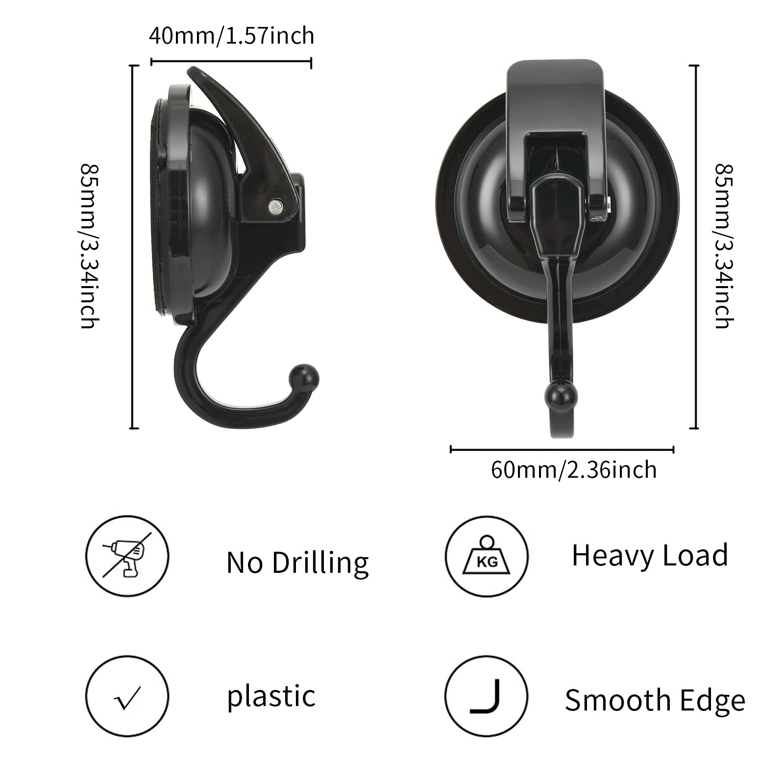 Khdrvok Wreath Cup Hook chrome-black-plated finish adds sleek look